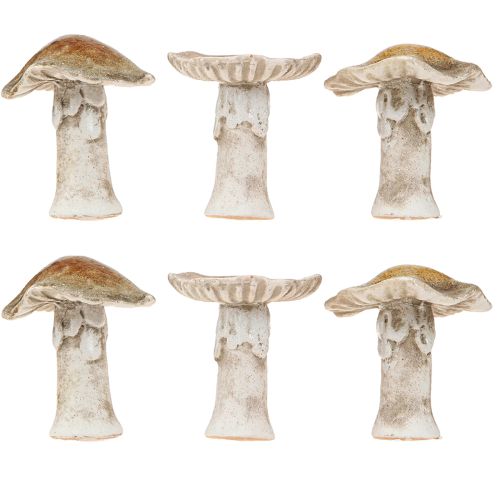 Floristik24 Ceramic decorative mushrooms table decoration red brown yellow H6cm 6 pcs