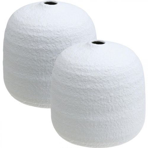 Product Ceramic vase, decorative vases white Ø15cm H14.5cm set of 2