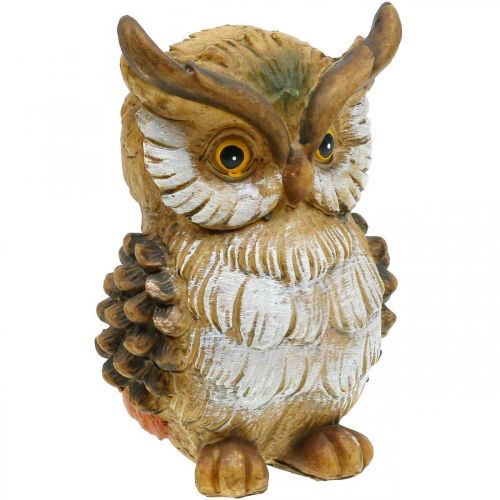 Floristik24 Decorative owl decorative figure hand-painted autumn decorative polyresin H14cm