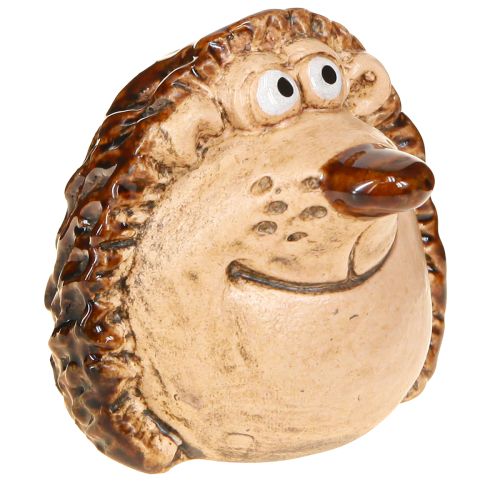 Ceramic hedgehog decoration figure autumn decoration hand-painted H7cm 3 pcs