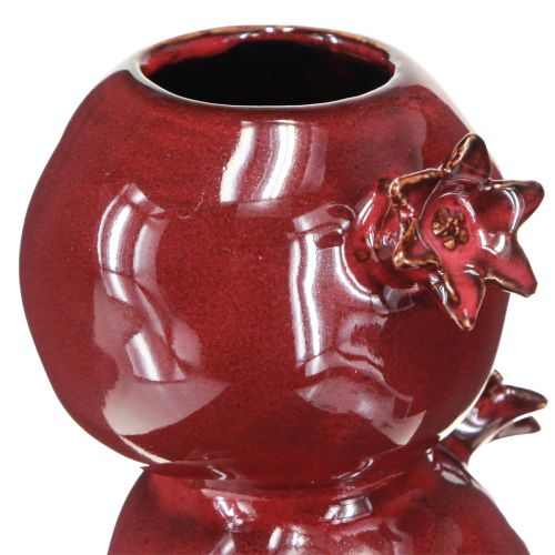 Product Ceramic vase pomegranate flower vase dark red H23.5cm