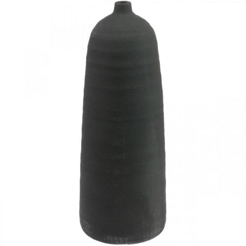 Ceramic Vase Black Deco Vase Floor Vase Ø18cm H48cm