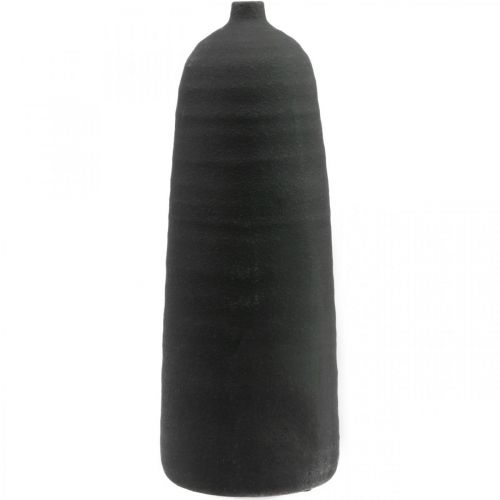 Floristik24 Ceramic Vase Black Deco Vase Floor Vase Ø18cm H48cm