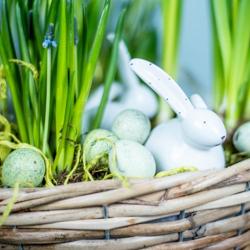 Floristik24 Ceramic rabbit white 8.5cm 4pcs