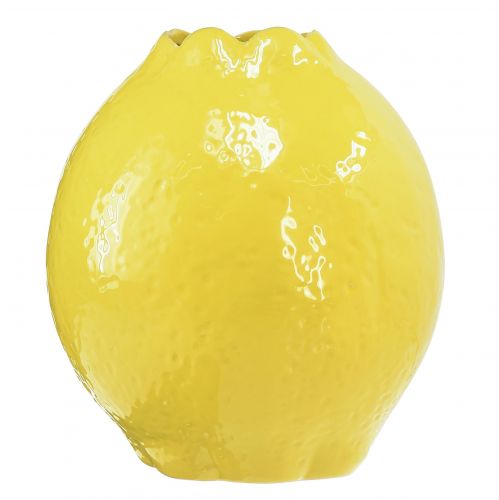 Floristik24 Ceramic Vase Yellow Lemon Decoration Mediterranean Ø12cm H14,5cm