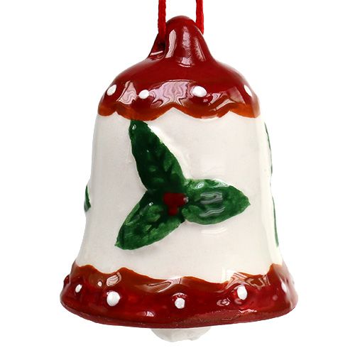 Floristik24 Ceramic bell for hanging 5cm colored 3pcs