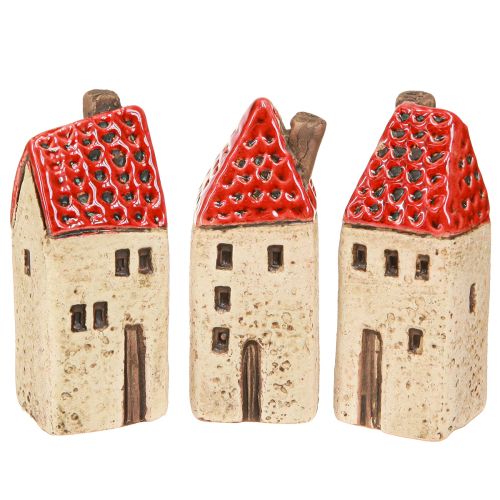 Floristik24 Ceramic houses, small decorative houses, autumn decoration, H8cm, 6 pieces