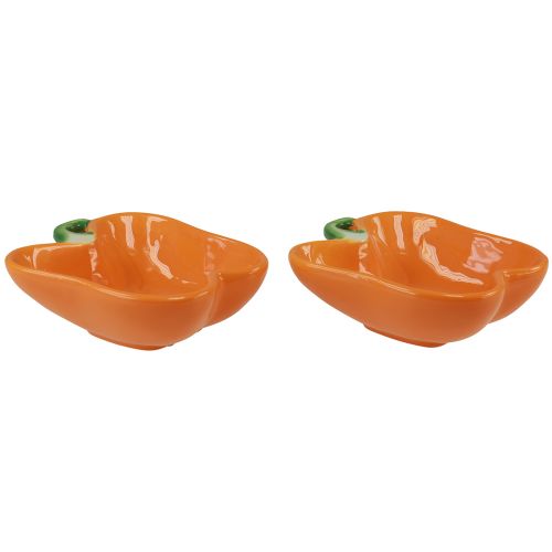 Ceramic bowl decorative bowl pepper orange 11.5x10x4cm 2pcs