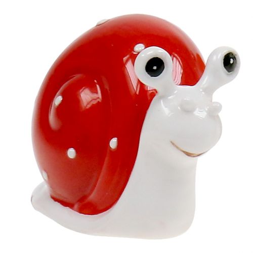 Floristik24 Ceramic snail 6.5cm - 7.5cm green, orange, red 6pcs