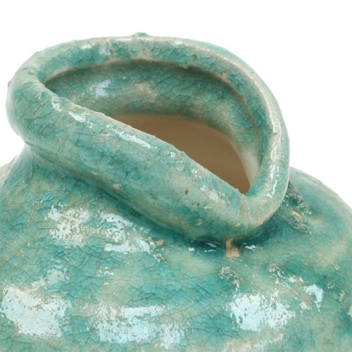 Floristik24 Ceramic vase antique blue H9cm