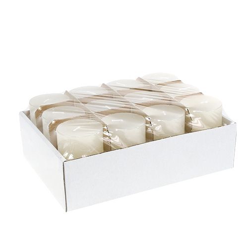 Floristik24 Candle cream 50mm x 80mm colored 12pcs
