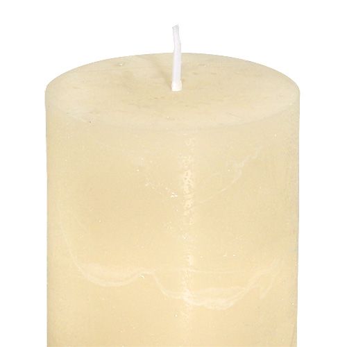 Floristik24 Candle cream 50mm x 80mm colored 12pcs