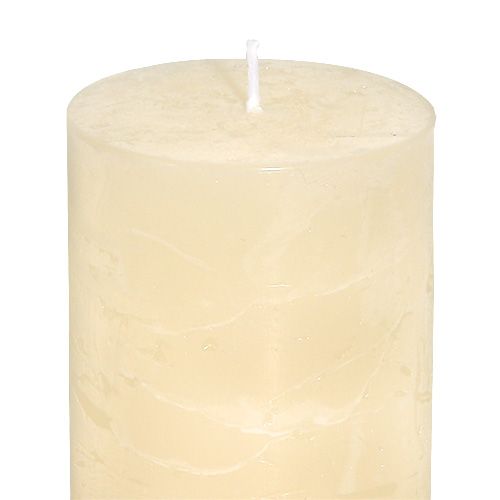 Floristik24 Candle cream 60mm x 100mm 8pcs