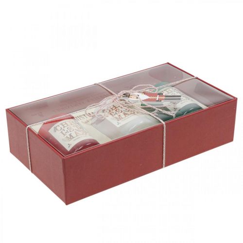 Floristik24 Scented candles in a glass gift set Christmas candles 7cm 3pcs