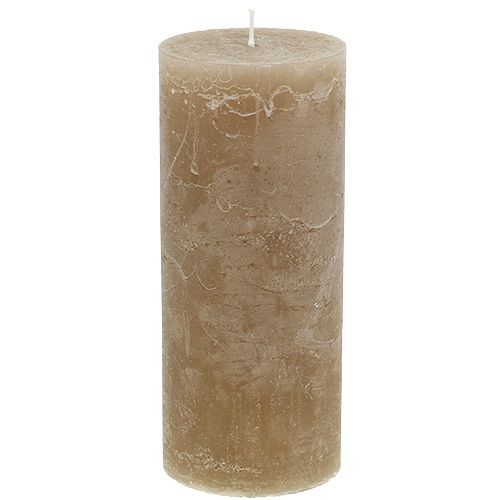 Floristik24 Candle light brown 85mm x 200mm 4pcs