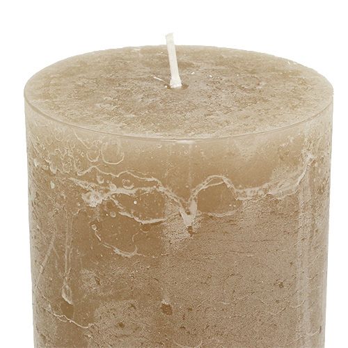 Floristik24 Candle light brown 85mm x 200mm 4pcs