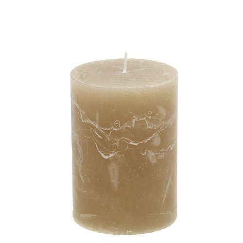 Floristik24 Candle light brown 85mm x 120mm 4pcs