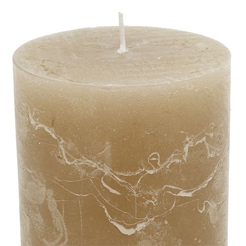 Floristik24 Candle light brown 85mm x 120mm 4pcs