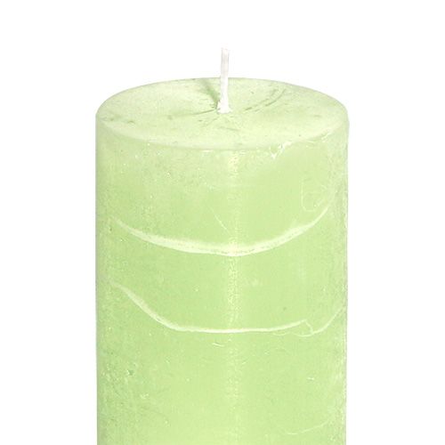 Product Candle Lime Green​​​​​​​​ Light green 50×100mm solid coloured 4 pcs
