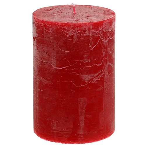 Floristik24 Candle red 100mm x 150mm colored 4pcs