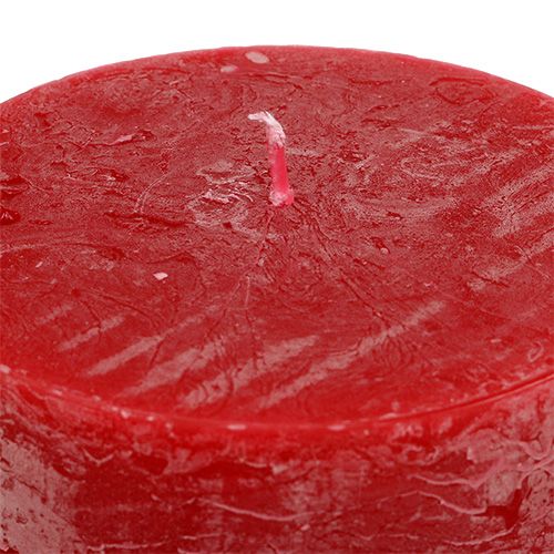 Floristik24 Candle red 100mm x 150mm colored 4pcs