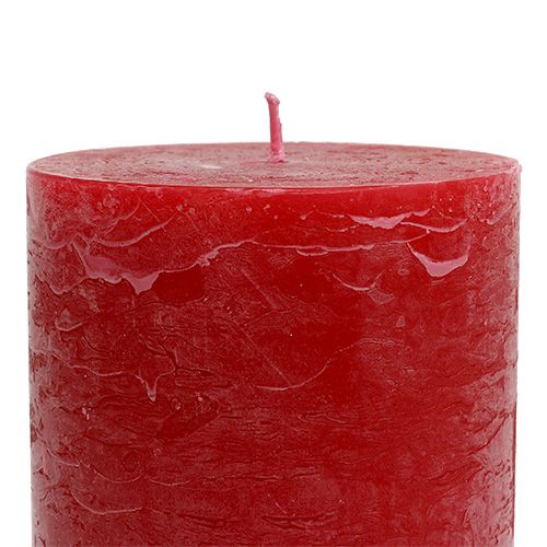 Product Candle red 85mm x 150mm colored 4pcs