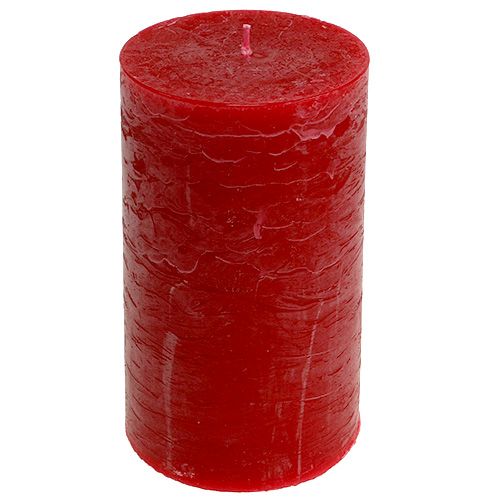Floristik24 Candle Red 85mm x 200mm Pillar Candle Solid Colored 2 Pcs