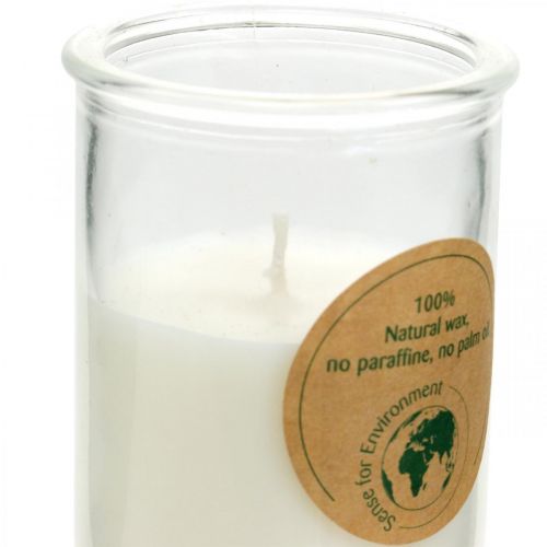 Product Candle in a glass soy wax soy candle with cork white Ø5.5cm H8.5cm