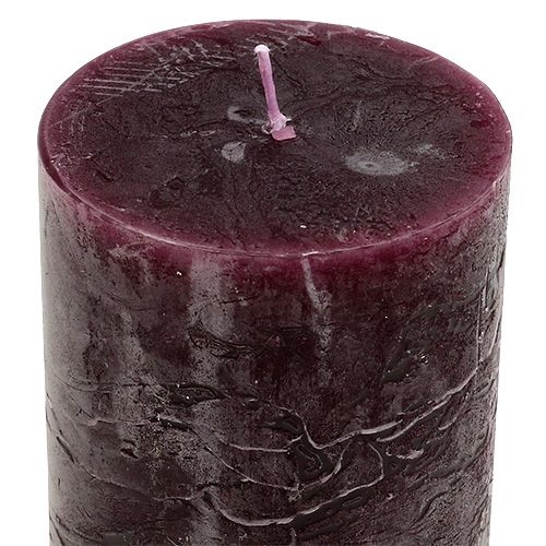 Floristik24 Candle 60mm x 100mm Burgundy 8 pcs