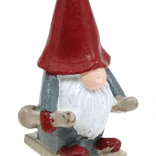 Floristik24 Motif candle Christmas elf, advent decoration, elf with skis, decorative candle H12cm