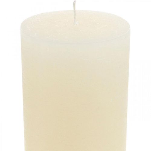 Product Elegant cream-white pillar candles for festive decoration, 85×200mm, set of 2