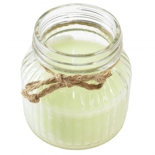 Floristik24 Scented candle in glass Citronella apple green cork H11.5cm