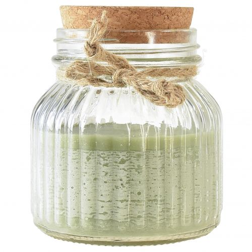 Product Scented candle in glass Citronella candle olive green H11,5cm