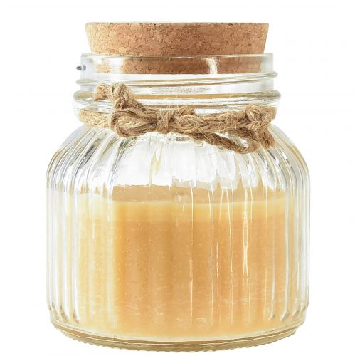 Product Candle Citronella scented candle glass lid honey H11,5cm