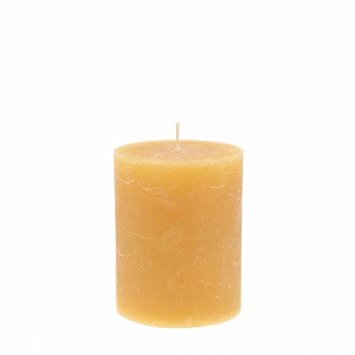 Product Colored candles honey 70×80mm 4pcs