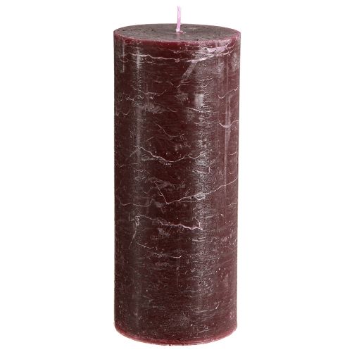 Product Luxury Burgundy Pillar Candles, Set of 2, Solid Color, 85x200mm, for Romantic & Decorative Use