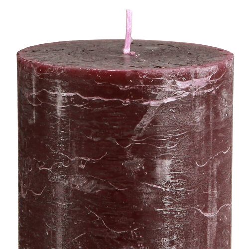 Product Luxury Burgundy Pillar Candles, Set of 2, Solid Color, 85x200mm, for Romantic & Decorative Use