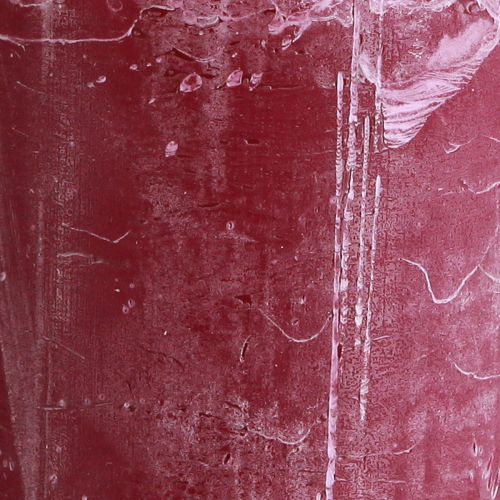 Product Dyed pillar candles, Berry style, 85x120mm, set of 2, red, decorative