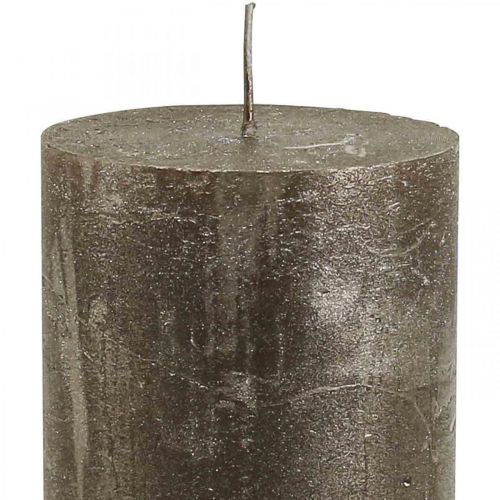 Product Pillar candles Colored candles copper 70x120mm 4pcs