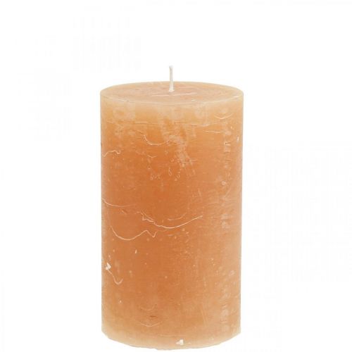 Solid colored candles Orange Peach pillar candles 70×120mm 4pcs
