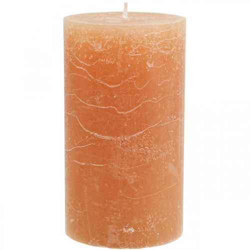 Product Solid Colored Candles Orange Peach Various Sizes