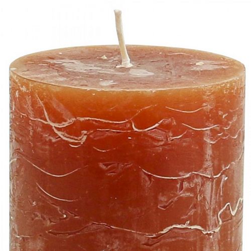 Product Solid-colored pillar candles, reddish-brown, 60×80mm, set of 4, Advent decoration