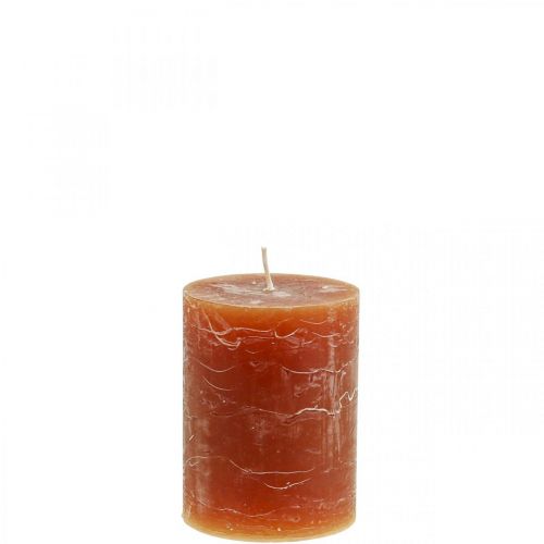 Product Solid-colored pillar candles, reddish-brown, 60×80mm, set of 4, Advent decoration