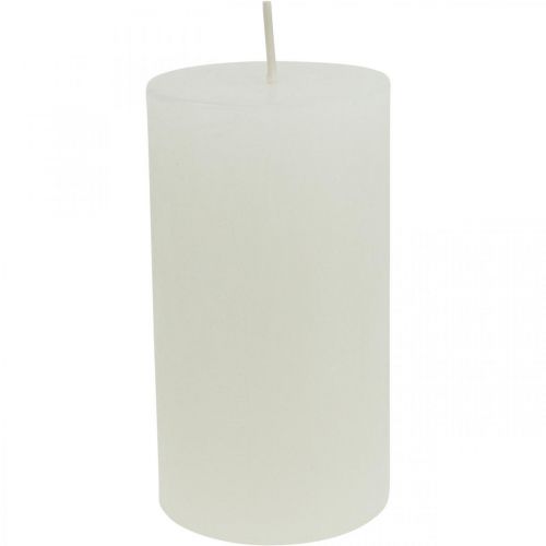 Floristik24 Pillar candles Rustic colored candles white 60/110mm 4pcs