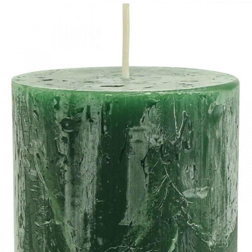 Solid Colored Candles Dark Green Pillar Candles 70×140mm 4pcs