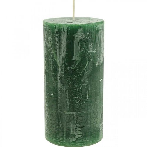 Solid Colored Candles Dark Green Pillar Candles 70×140mm 4pcs