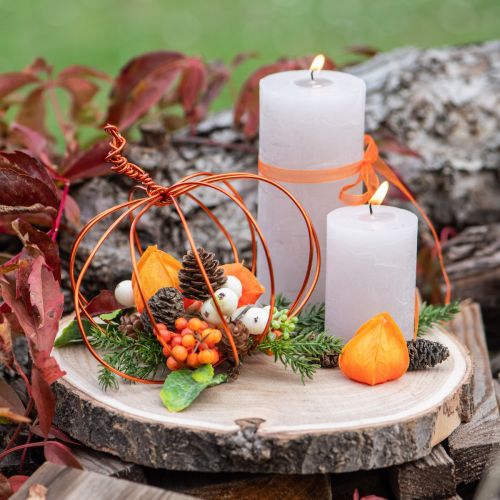Rustic pillar candles, white, solid color, 70/140mm, set of 4, quality candles with long burning time | Floristik24.ie