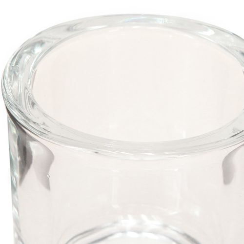 Product Candle Glass Pot Mini Glass Bucket Clear Ø6.5cm H6cm 6pcs