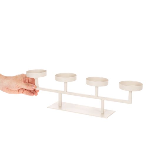 Modern candlestick with four candle plates, 47cm | Floristik24.ie