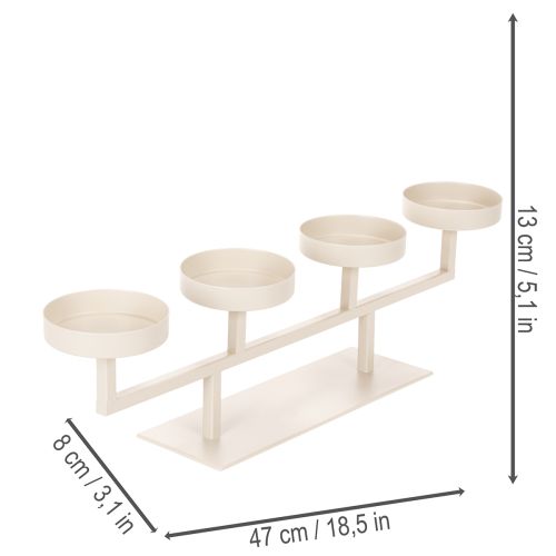 Modern candlestick with four candle plates, 47cm | Floristik24.ie